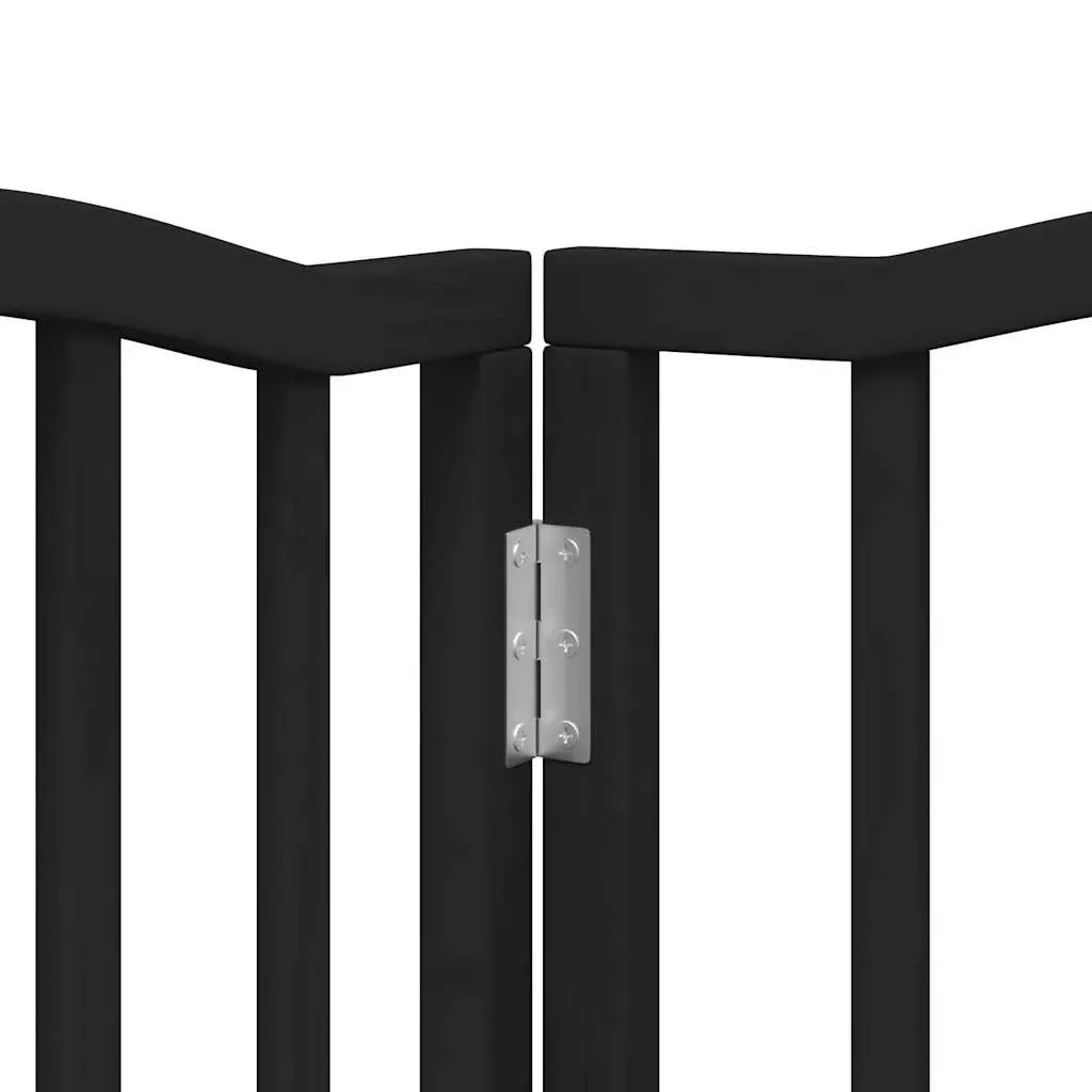6-Panel Foldable Dog Gate in Black