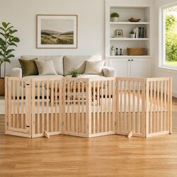 Durable Foldable Dog Gate with Door Lock – 6 Panels