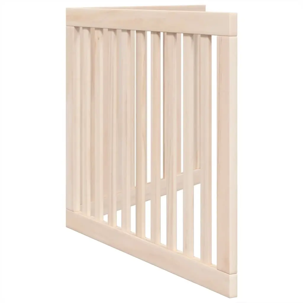 Foldable Dog Gate 2 Panels 160cm Brown Wood