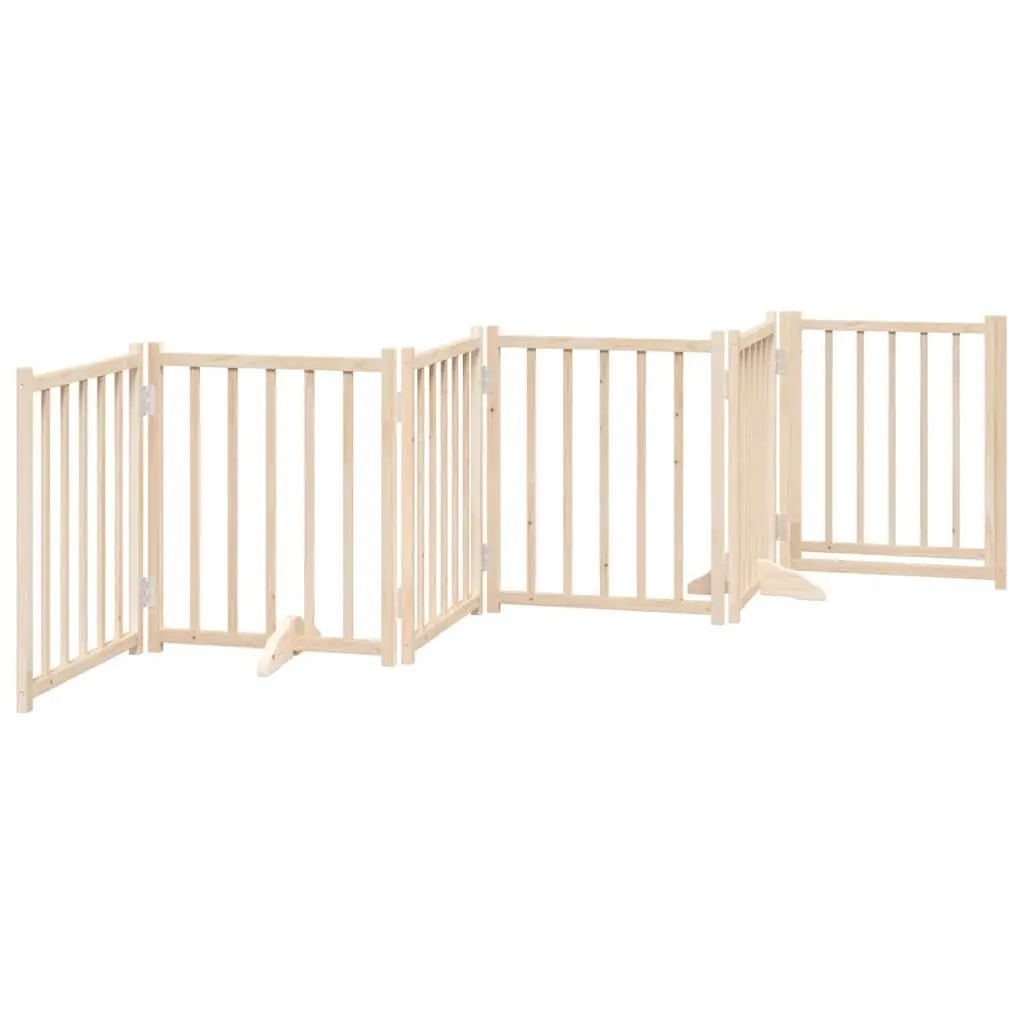Dog Gate Durable 6 Panel Foldable Barrier with Door for Indoor Safety