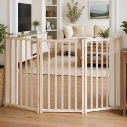 Sturdy 3-Panel Foldable Dog Gate for Safety