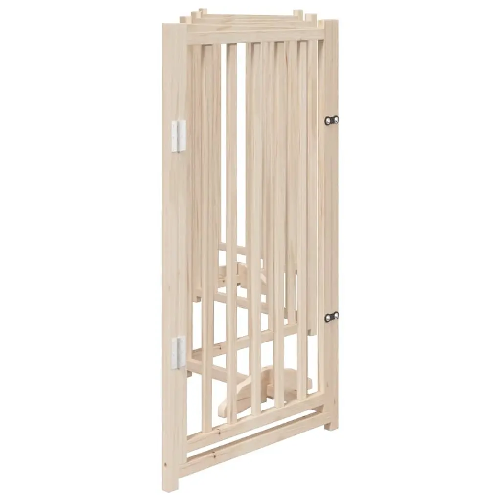 Dog Gate Foldable 6 Panels 300cm Solid Wood Pet Safety Barrier Door Locks