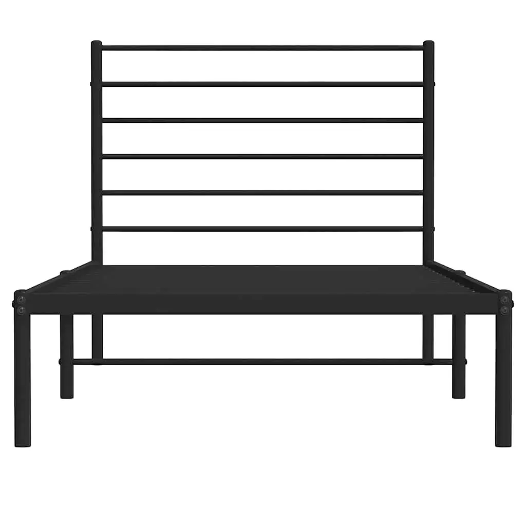 Black Metal Bed Frame King Single 107x203cm
