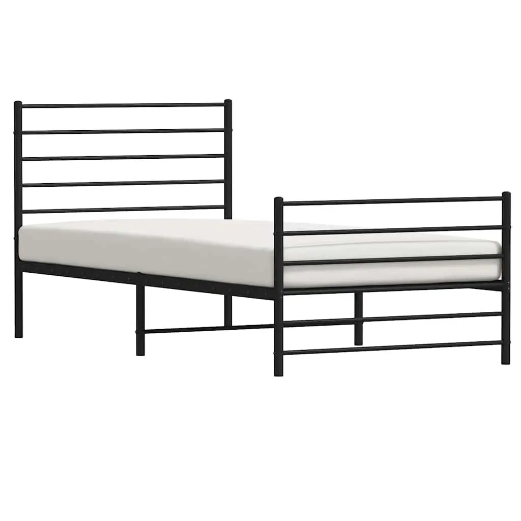 Metal Bed Frame King Single 107x203 cm Black