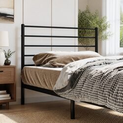 90 cm Black Metal Headboard for Bed Frame