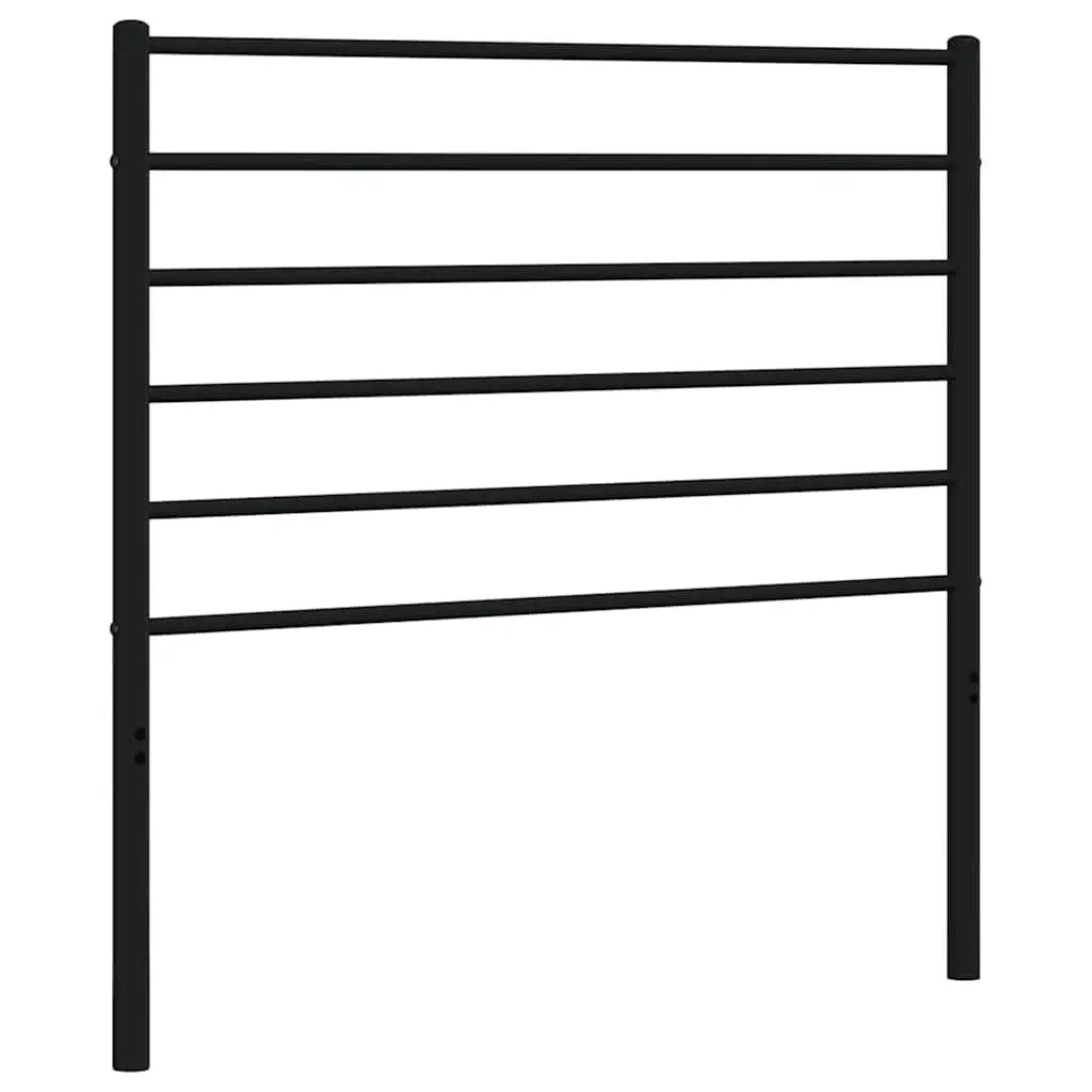 Metal Headboard Powder-coated Steel 90cm Black