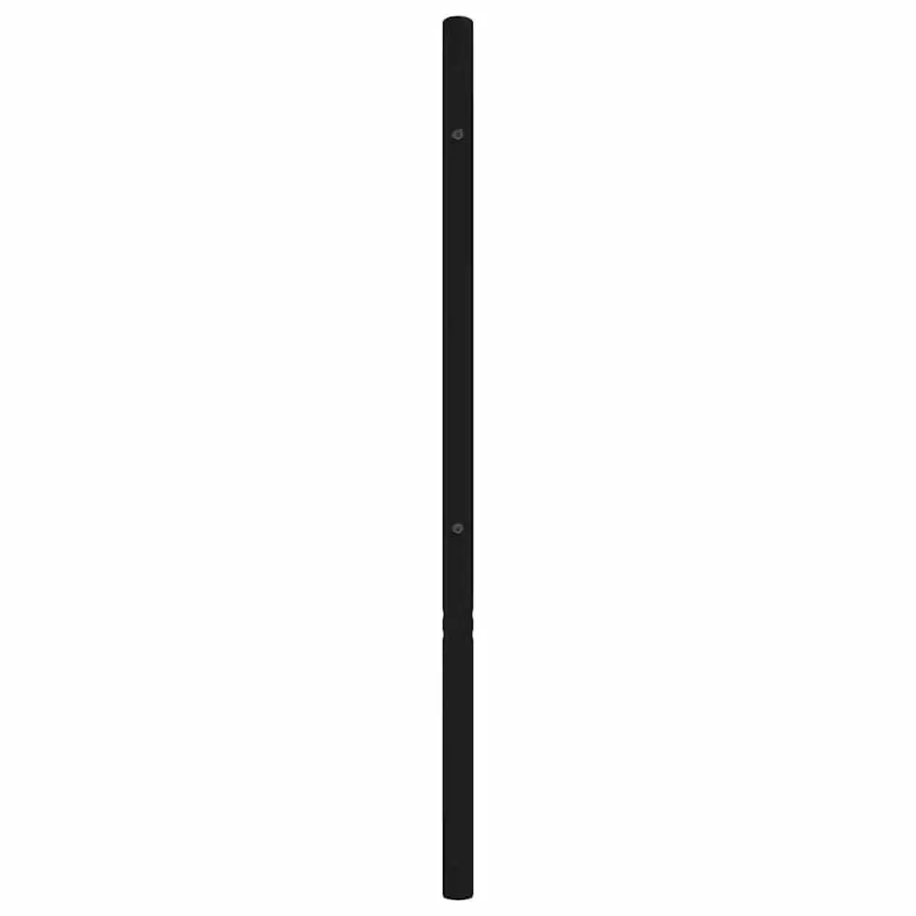 Metal Headboard Powder-coated Steel 90cm Black