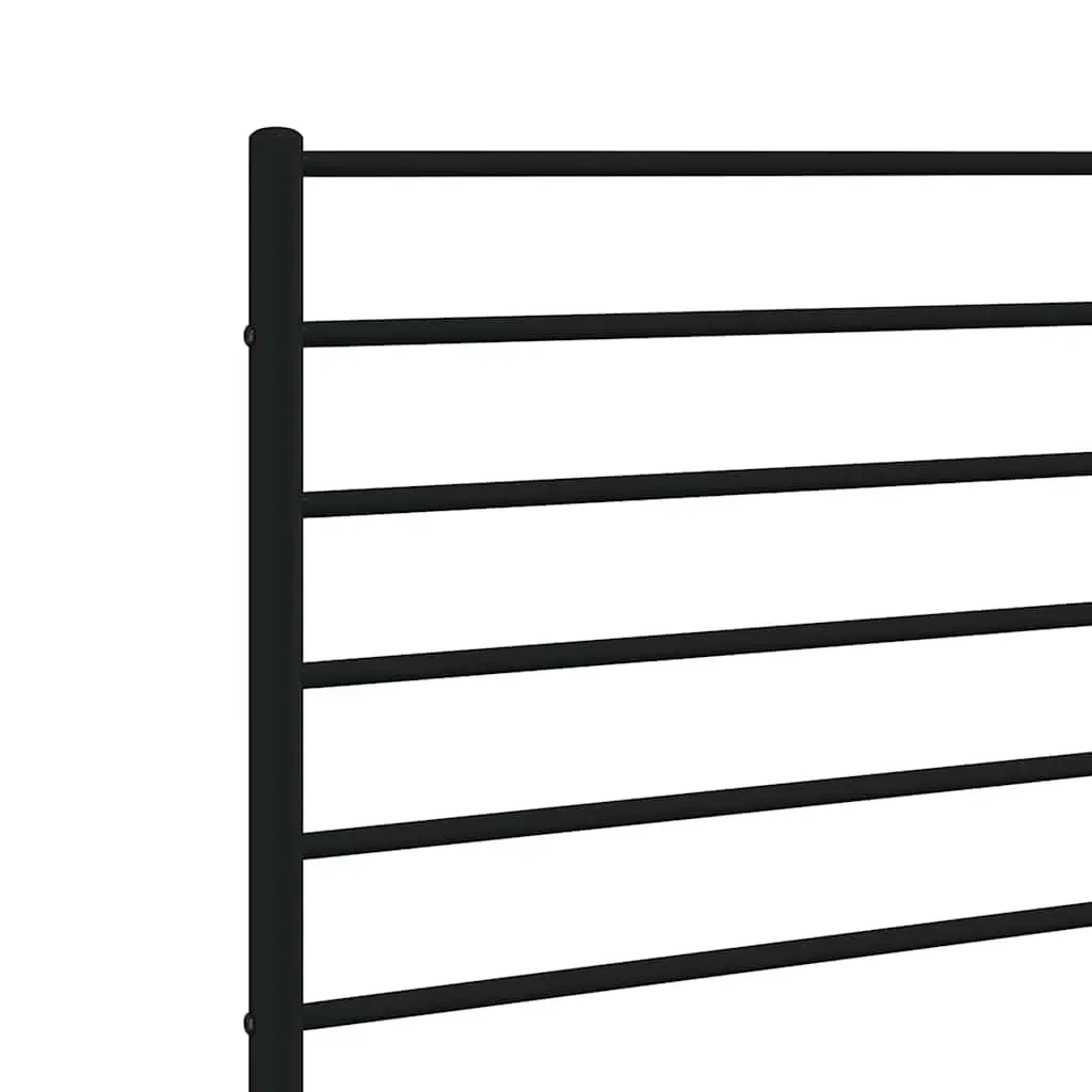 Metal Headboard Powder-coated Steel 90cm Black