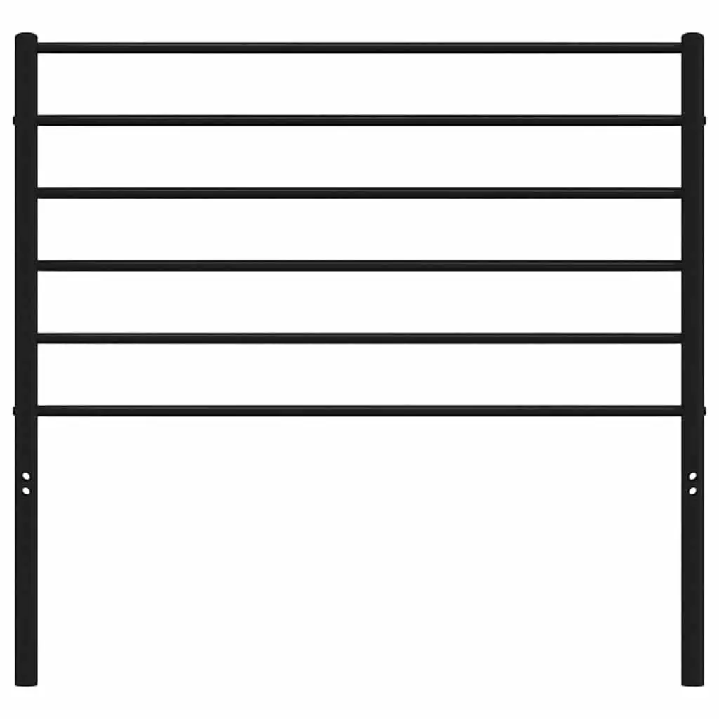 Black Metal Headboard 107cm Powder-Coated Steel Bedroom Bed Frame Support