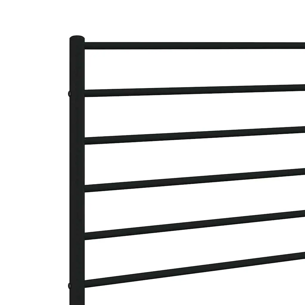 Black Metal Headboard 107cm Powder-Coated Steel Bedroom Bed Frame Support