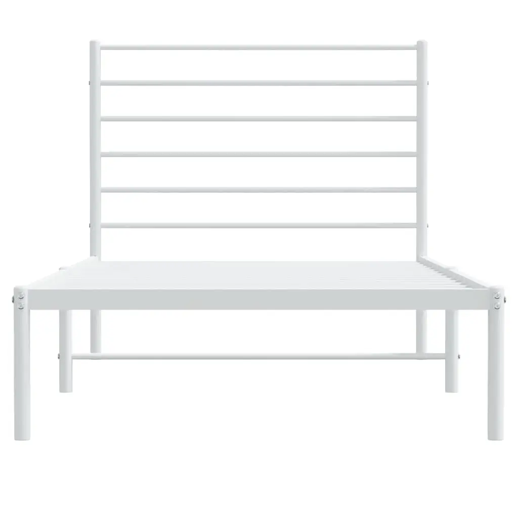 White Metal Bed Frame King Single 107x203cm