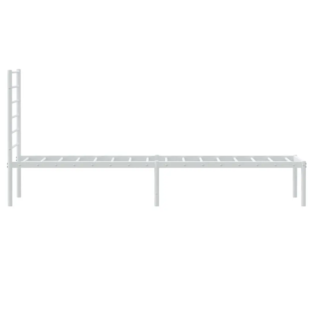 White Metal Bed Frame King Single 107x203cm
