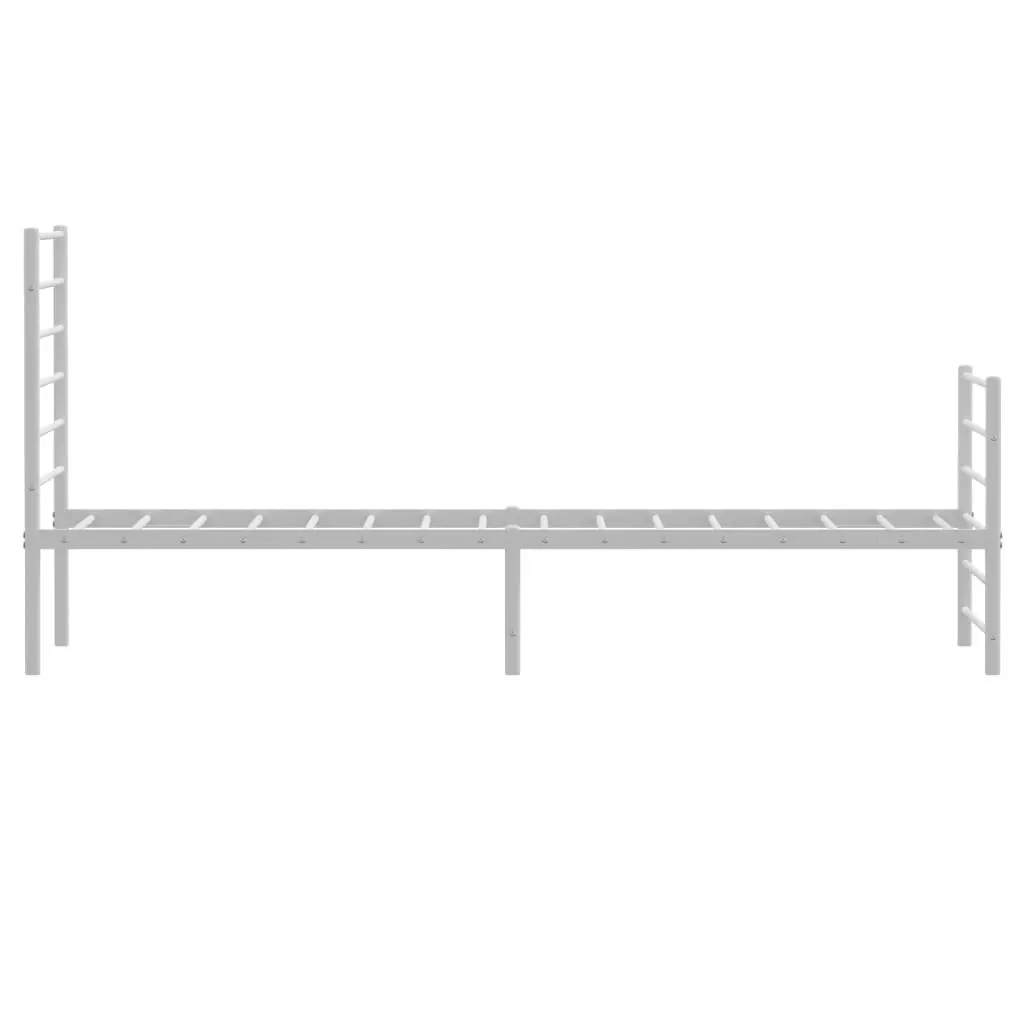 White Metal Bed Frame King Single 107x203 cm