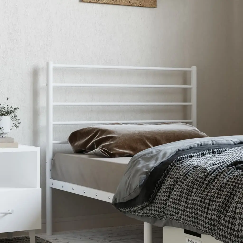 White Metal Headboard for 90cm Bed Frame