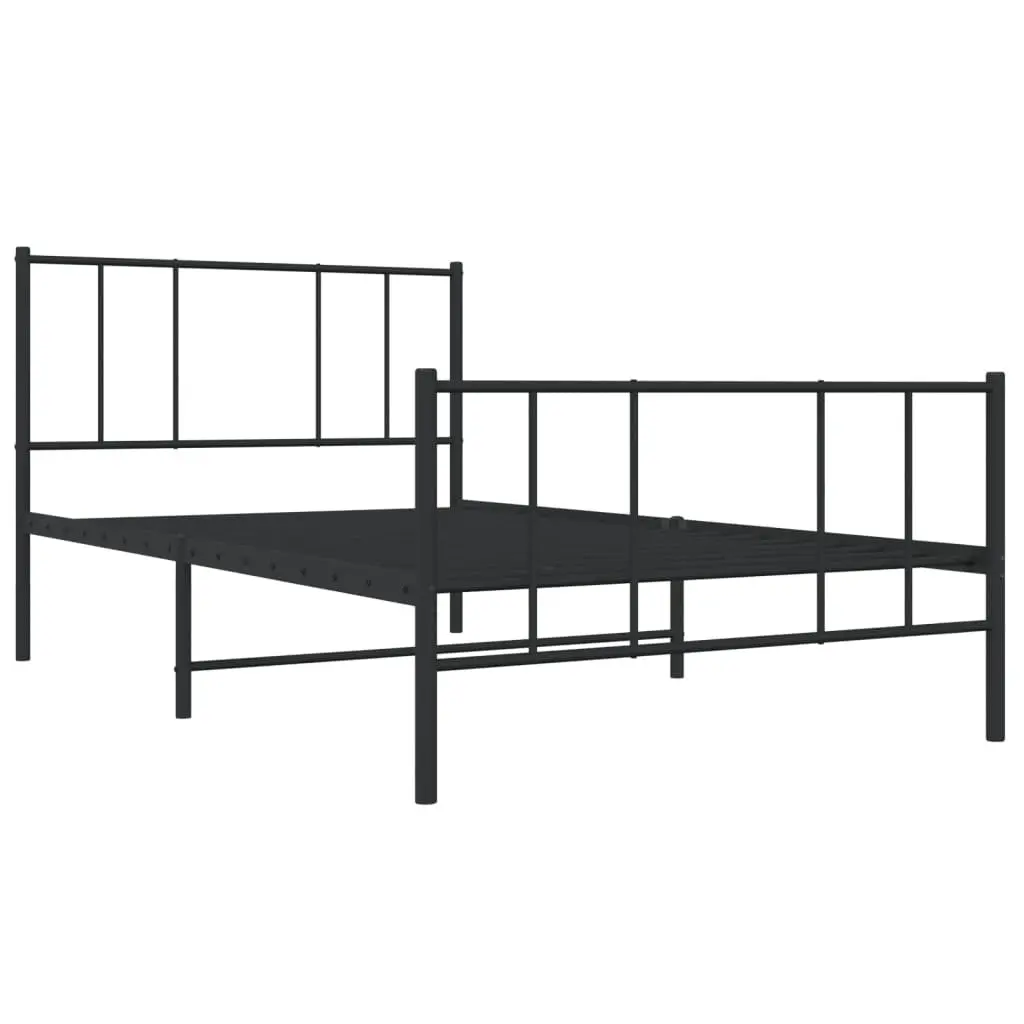 Black Metal Bed Frame for King Single 107x203cm