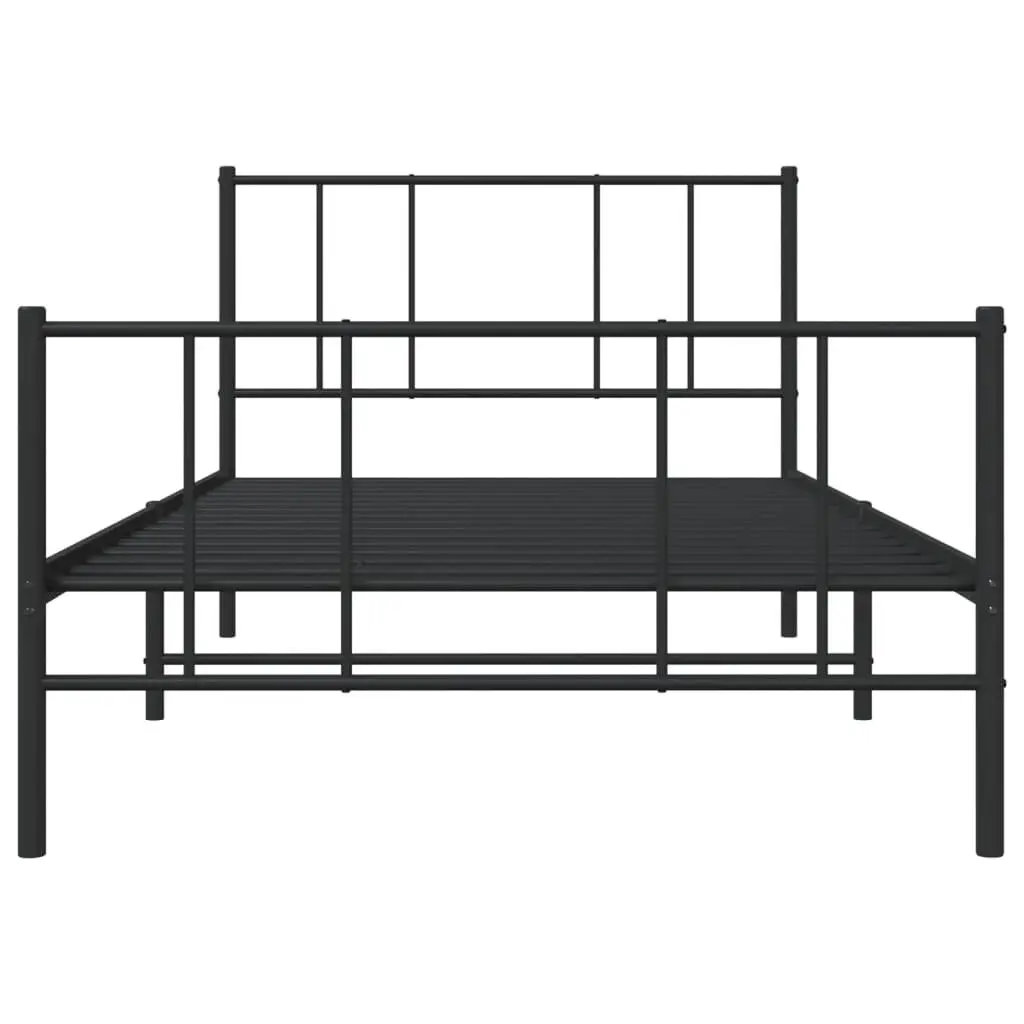 Black Metal Bed Frame for King Single 107x203cm
