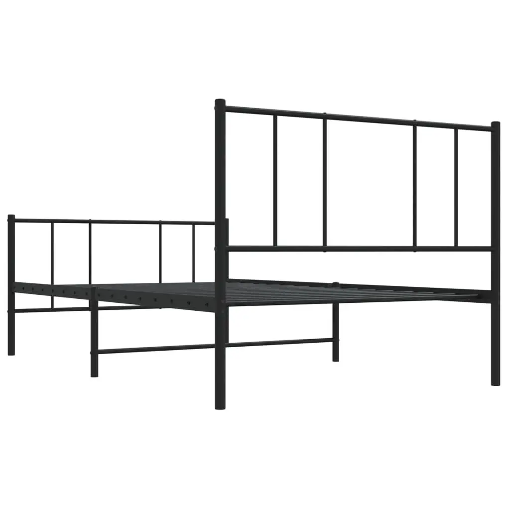 Black Metal Bed Frame for King Single 107x203cm