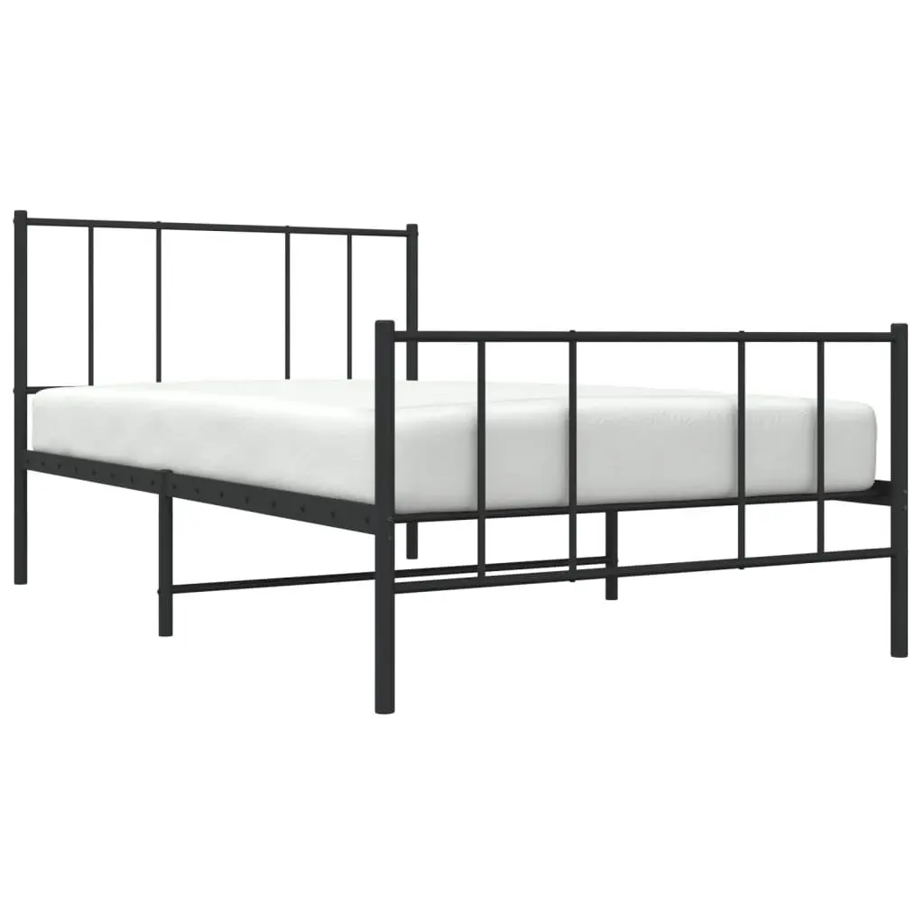 Black Metal Bed Frame for King Single 107x203cm