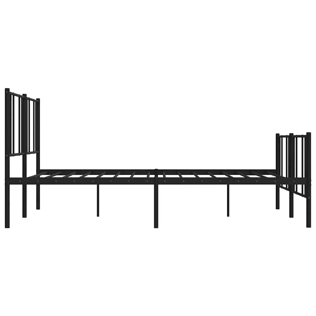 King Size Metal Bed Frame 183x203cm Black