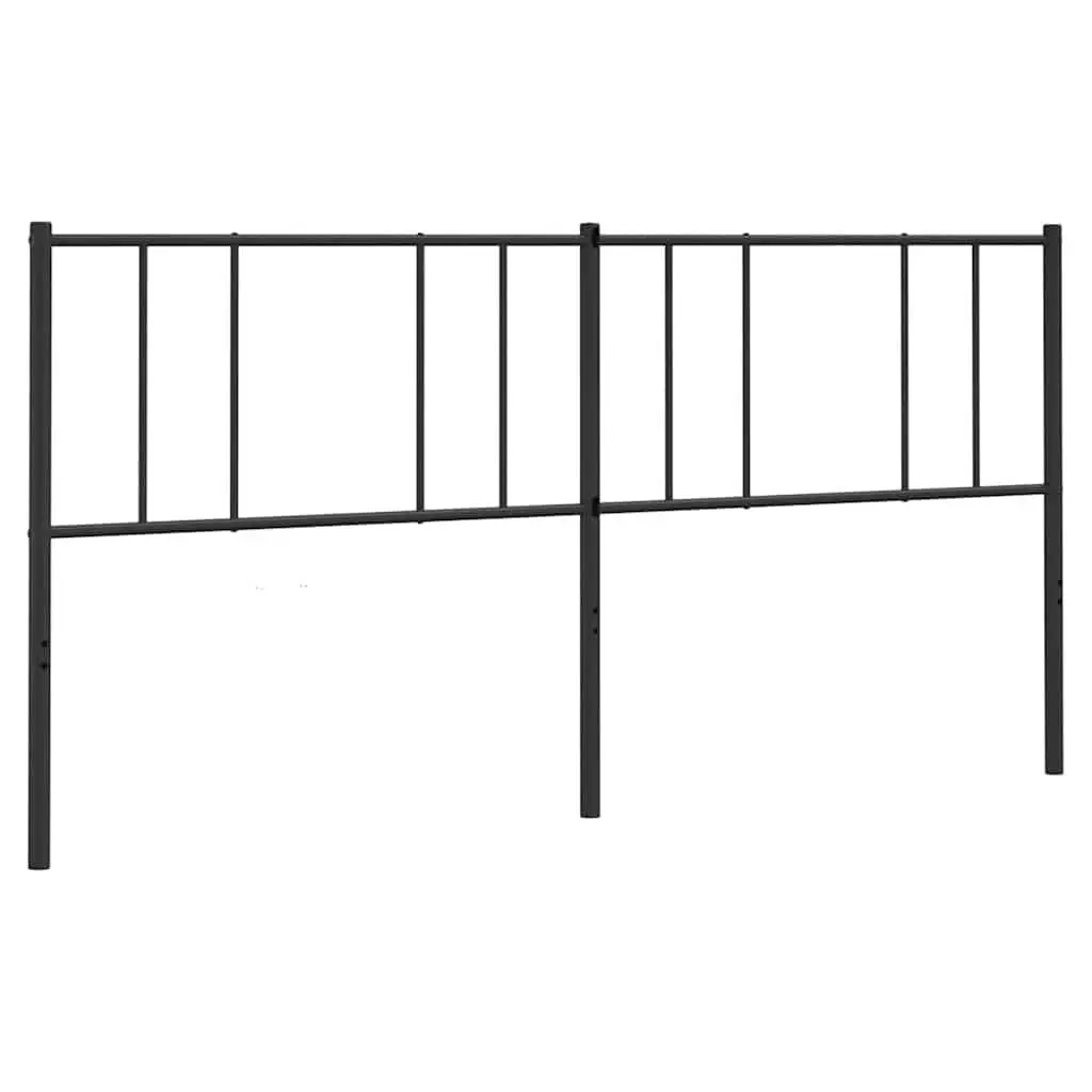 Black Metal Headboard 180cm for Bed Frames