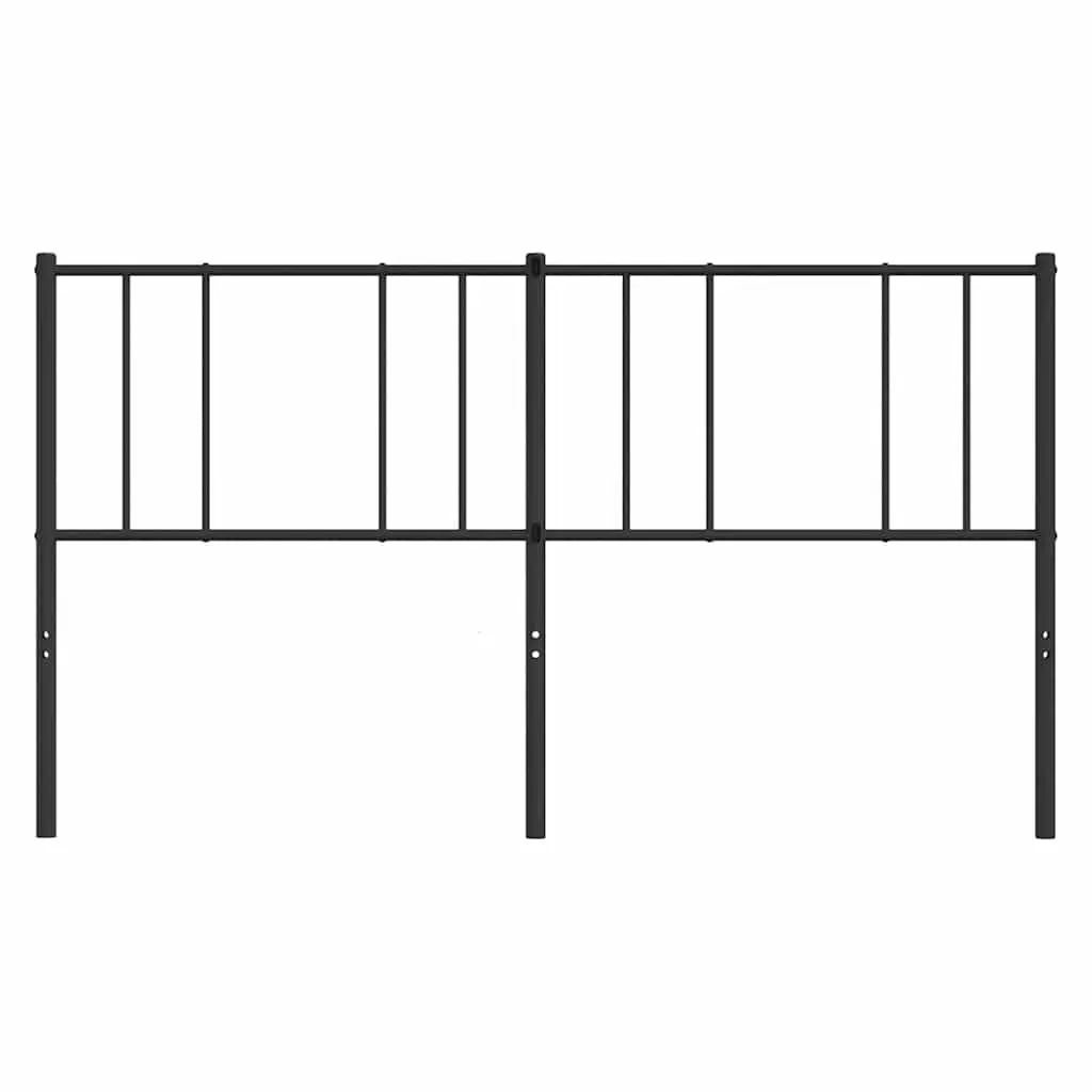 Black Metal Headboard 180cm for Bed Frames