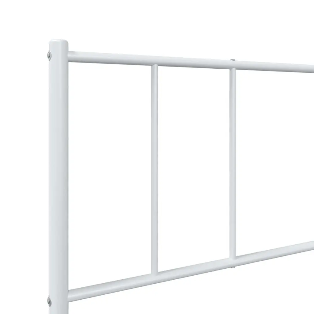 Metal King Single Bed Frame 107x203 cm White