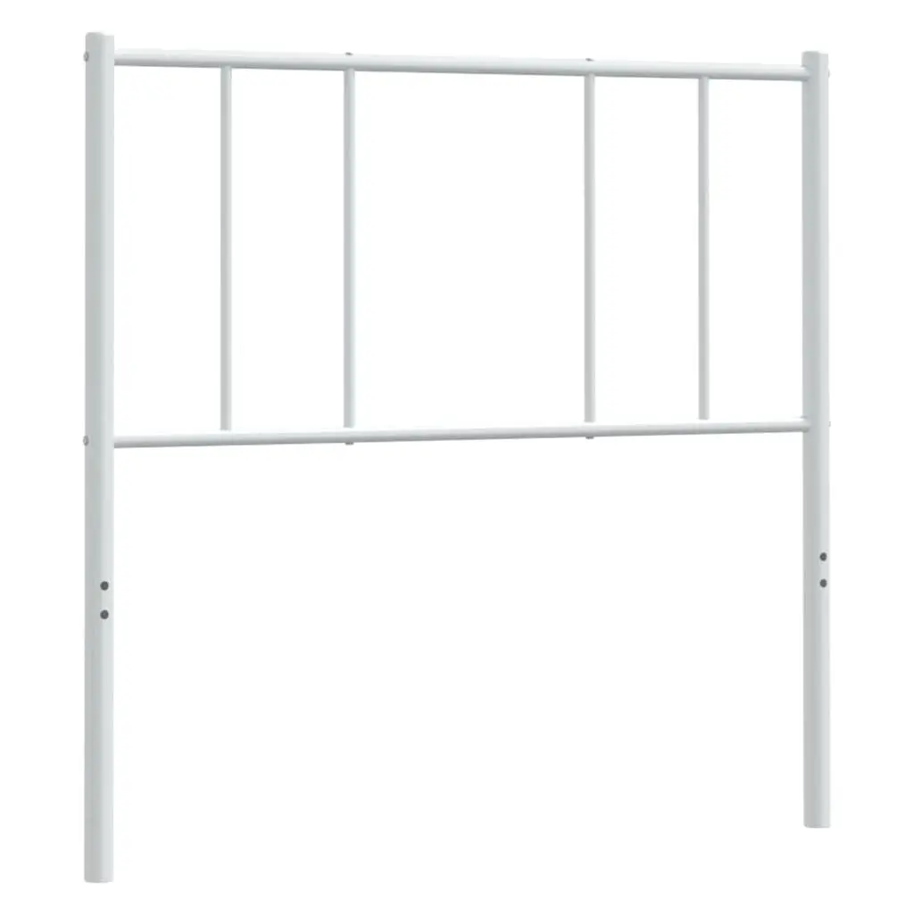 White Metal Headboard 107cm for Bed Support