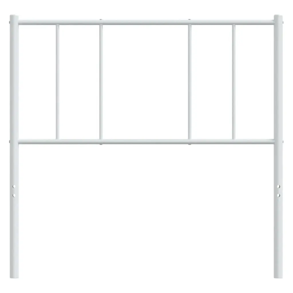 White Metal Headboard 107cm for Bed Support