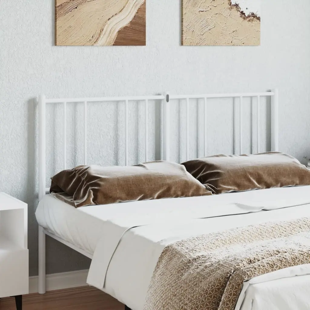 White Metal Headboard for 135cm Bed Frame