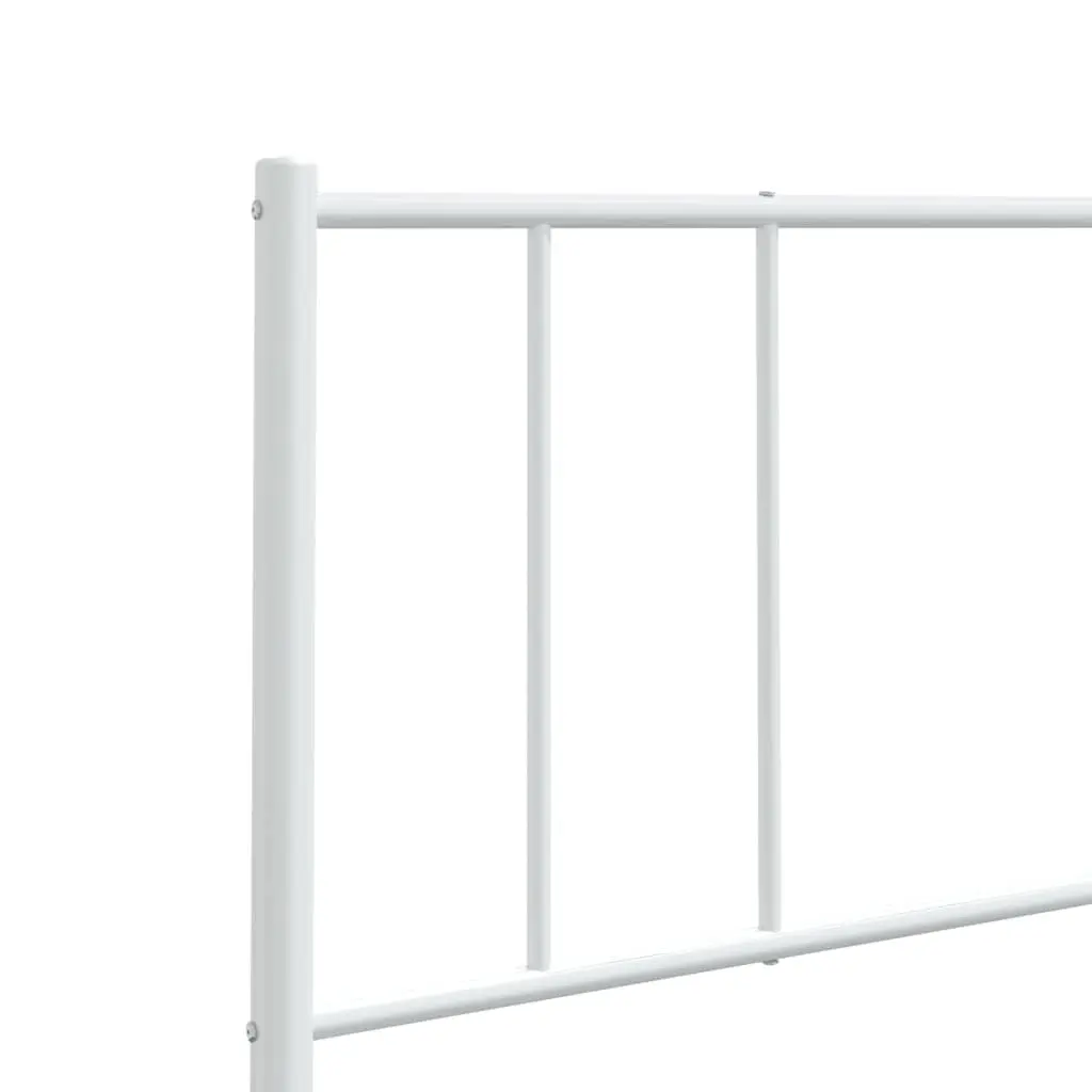 White Metal Headboard for 135cm Bed Frame