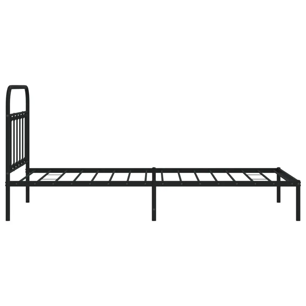 Metal Bed Frame Steel 107x203cm Black