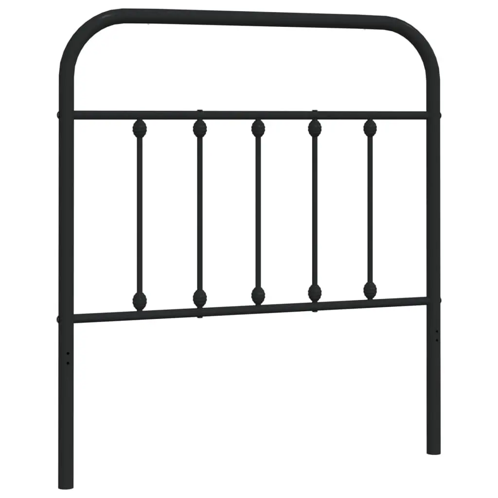 90cm Black Metal Headboard for Beds