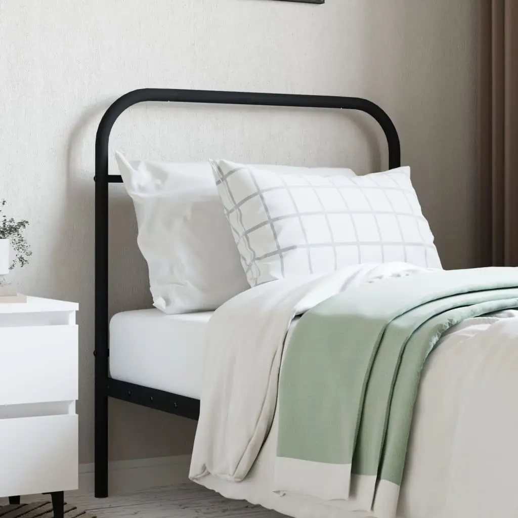 90cm Black Metal Headboard for Beds