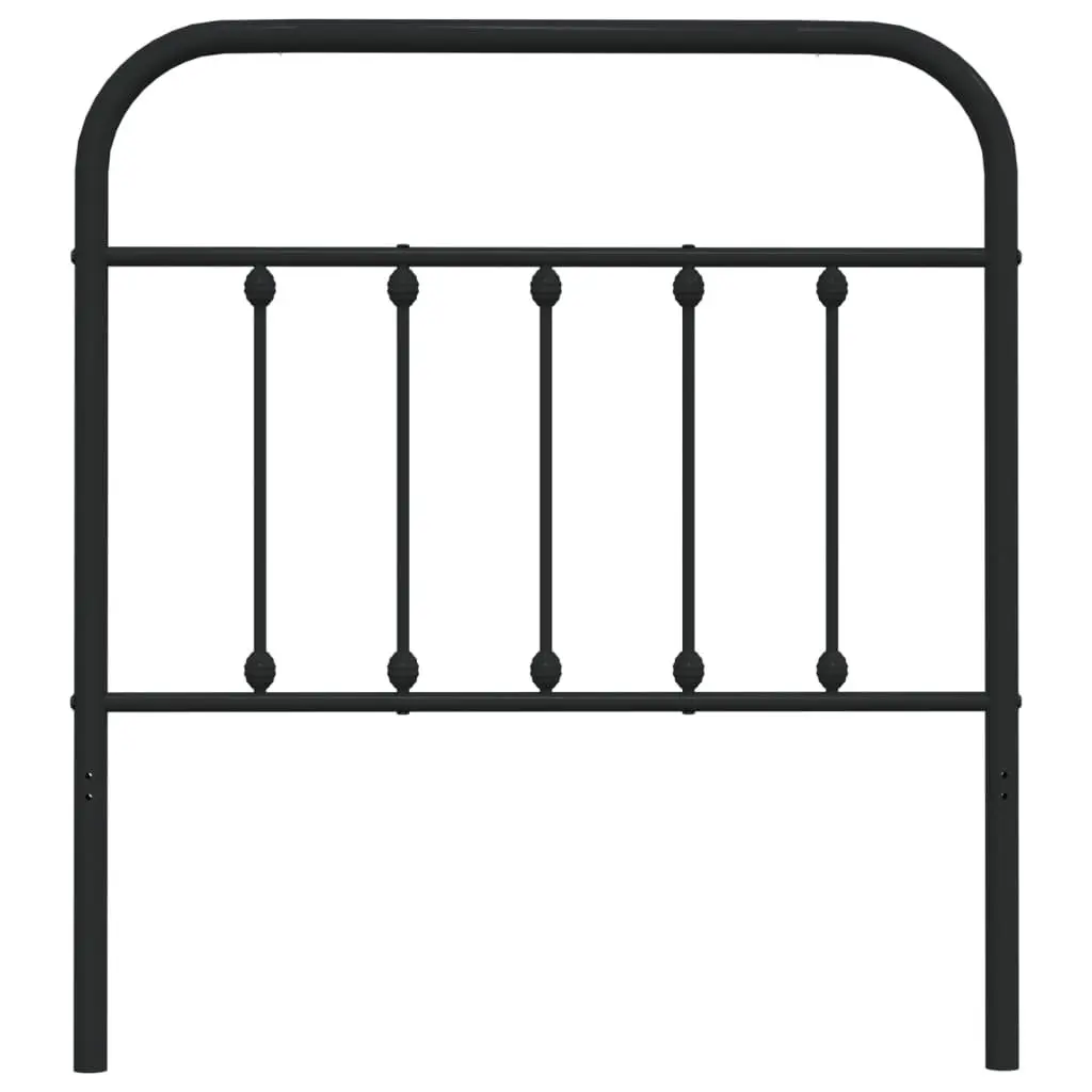 90cm Black Metal Headboard for Beds