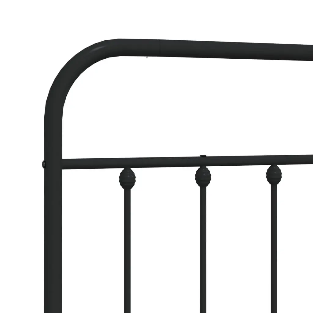 90cm Black Metal Headboard for Beds