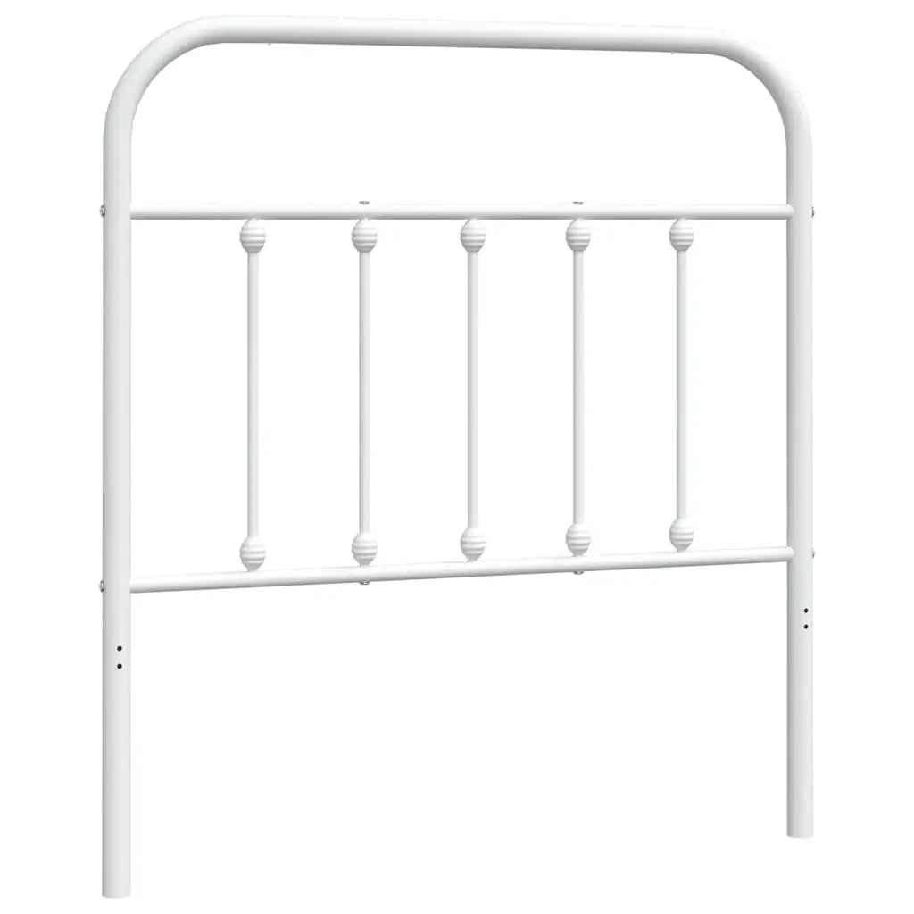 90cm White Metal Headboard for Bed Frame