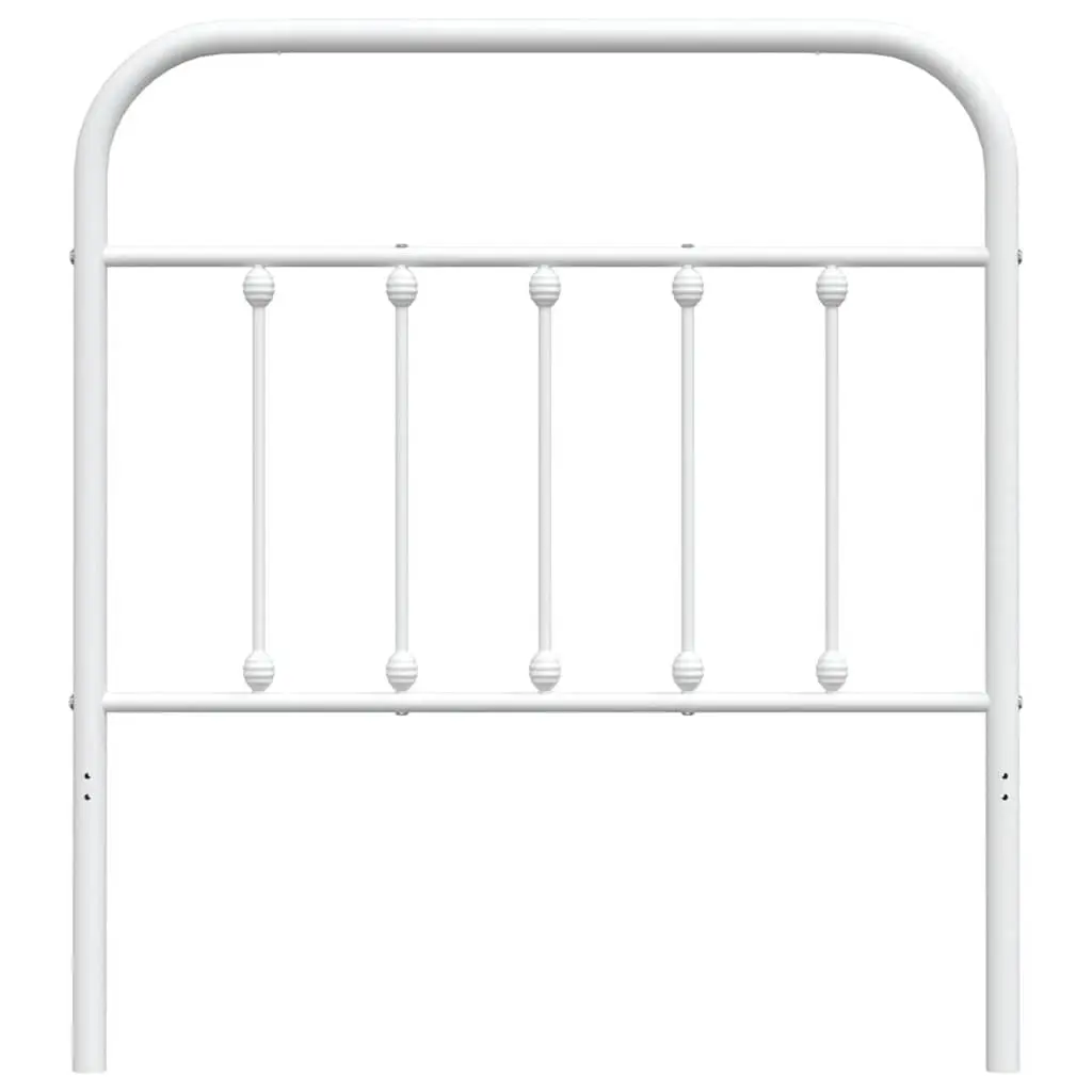 90cm White Metal Headboard for Bed Frame