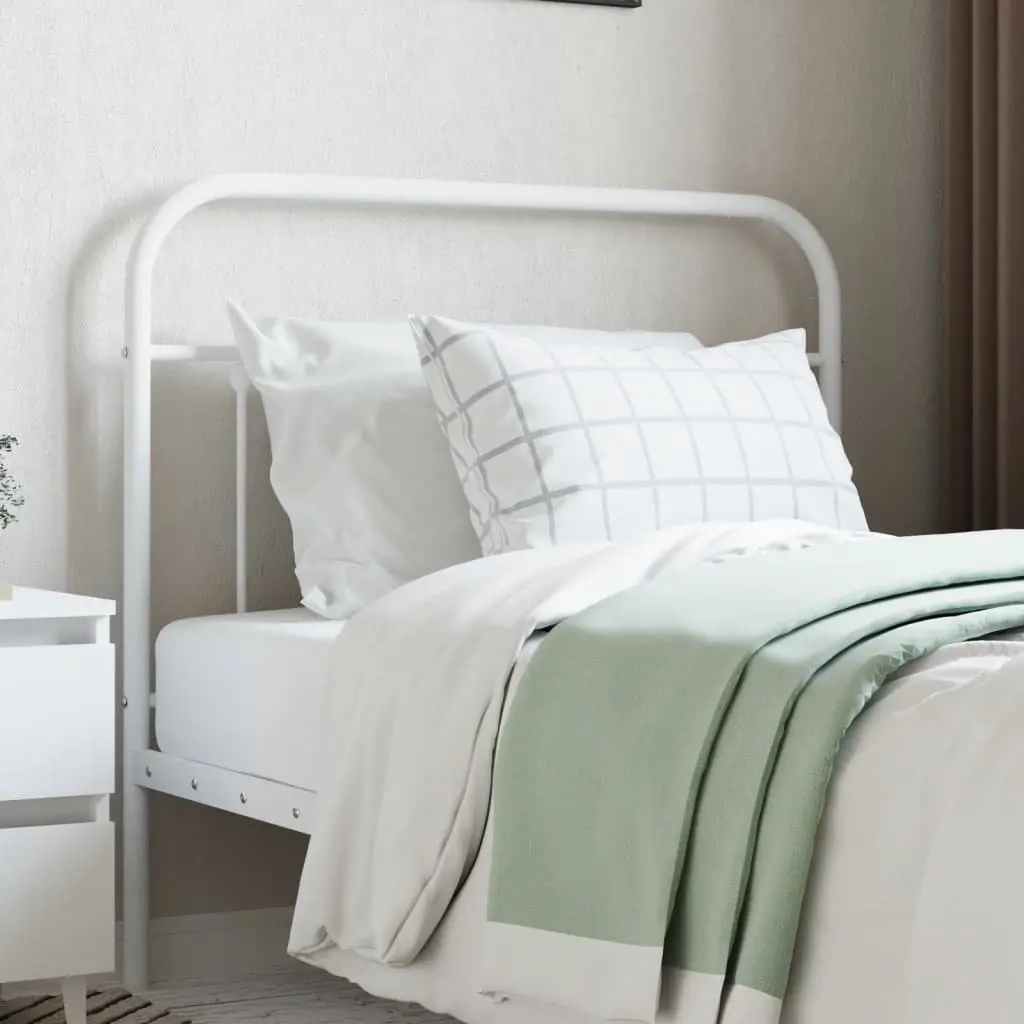 Metal Bed Headboard White 107 cm Bedroom Bed Head Board Replacement