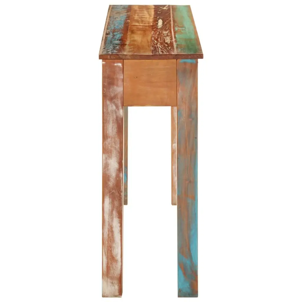 Solid Reclaimed Wood Console Table with 2 Drawers