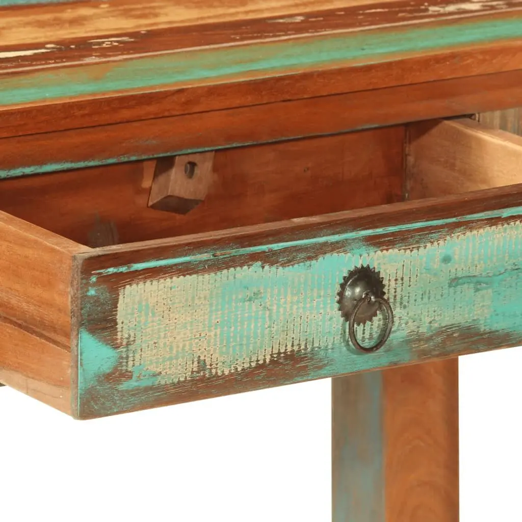 Solid Reclaimed Wood Console Table with 2 Drawers