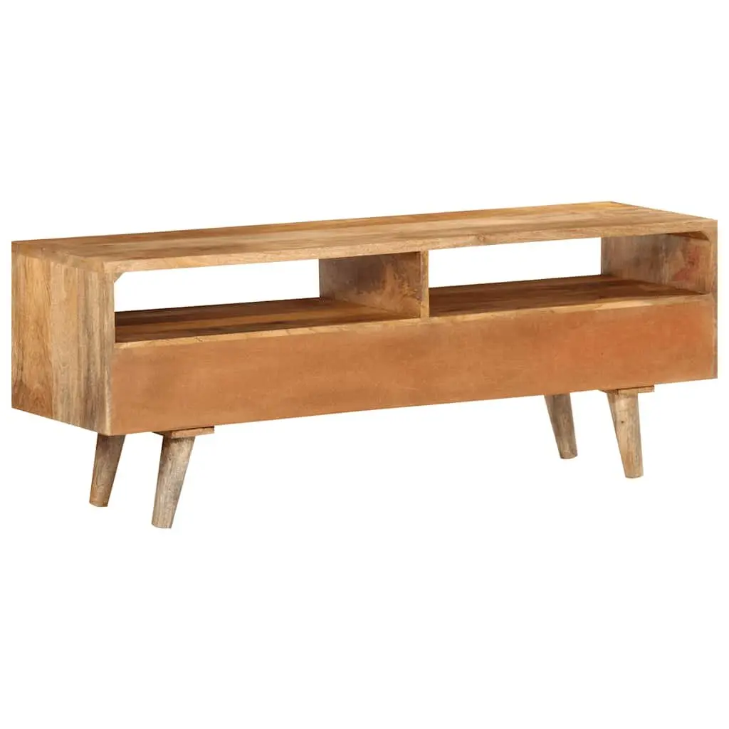 Solid Mango Wood TV Cabinet with Ample Storage 110x30x41 cm