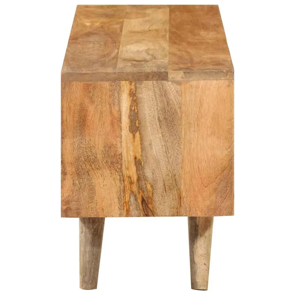 Solid Mango Wood TV Cabinet with Ample Storage 110x30x41 cm