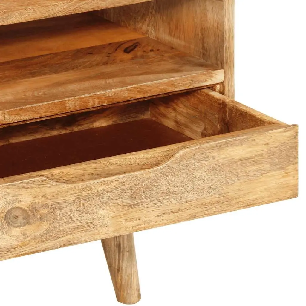 Solid Mango Wood TV Cabinet with Ample Storage 110x30x41 cm