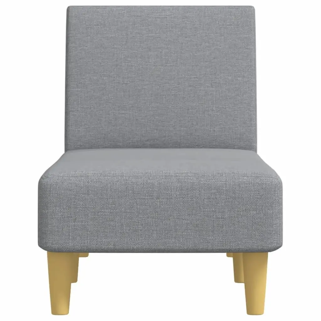 Grey Fabric Chaise Longue Reclining Lounger Sofa Bed