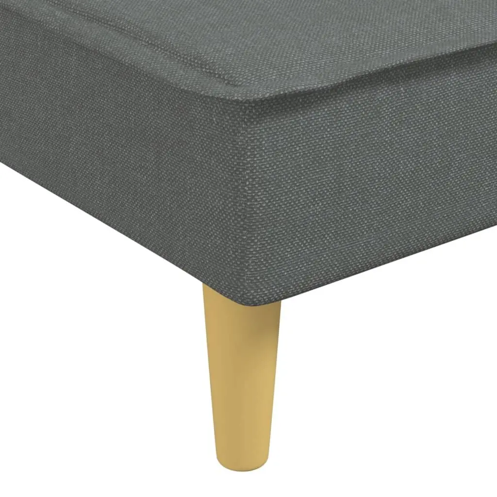 Chaise Longue Fabric Dark Grey 3 Positions