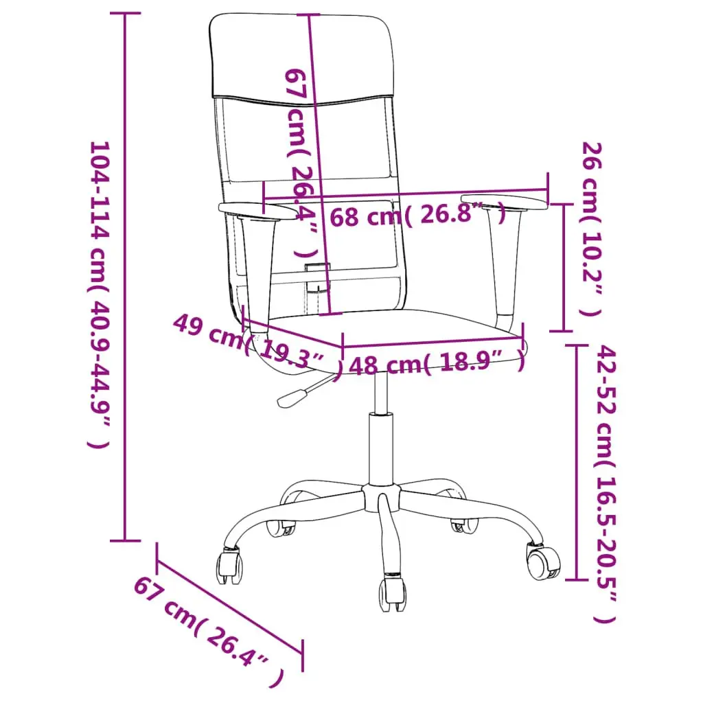 Grey Fabric Office Chair with Adjustable Height and Swivel