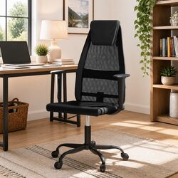 Durable Height Adjustable Black Mesh Office Chair