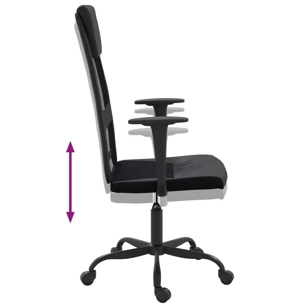 Height Adjustable Black Mesh Office Chair