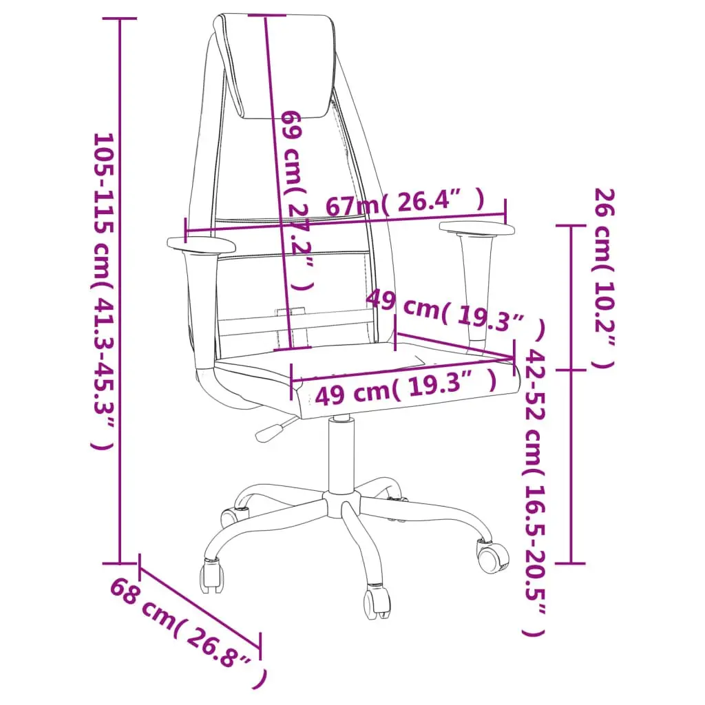 Height Adjustable Black Mesh Office Chair