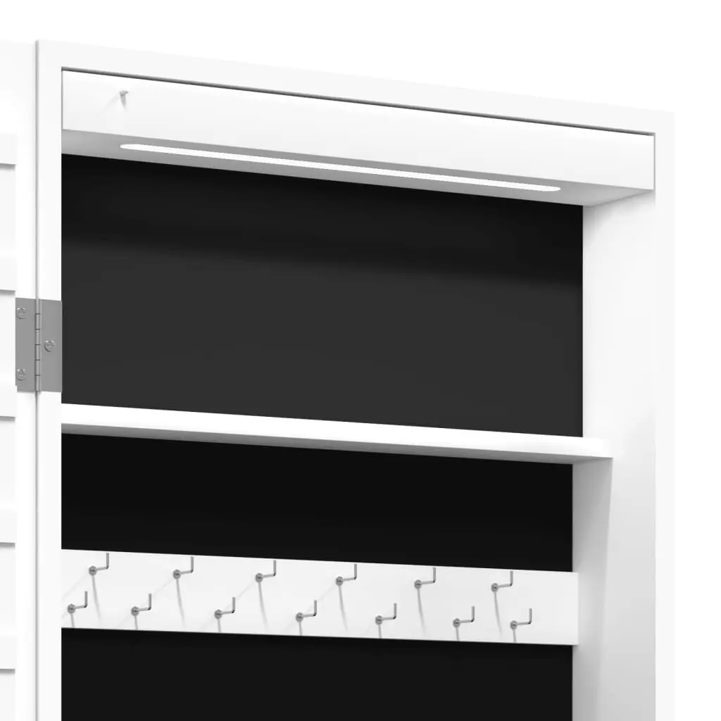 Wall Mounted Mirror Jewellery Cabinet with LED